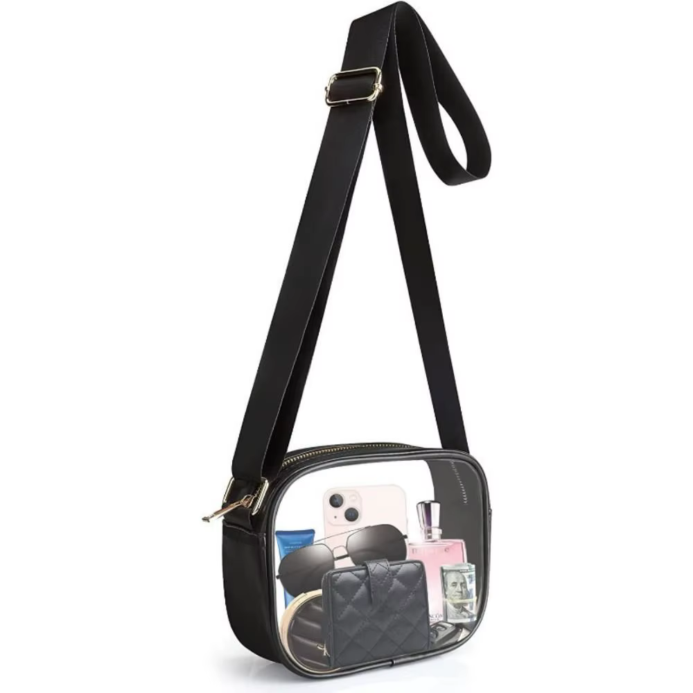Bolso bandolera transparente impermeable para mujer