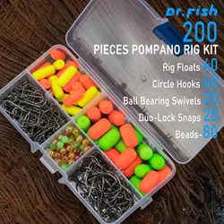 Aparejo Pompano agua salada con plomada giratoria y cuenta flotadora