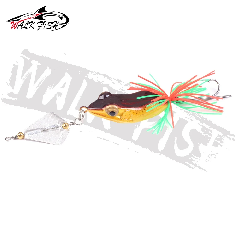 Walk Fish Kikker Minnow señuelo topwater con ojos 3D - imagen 5