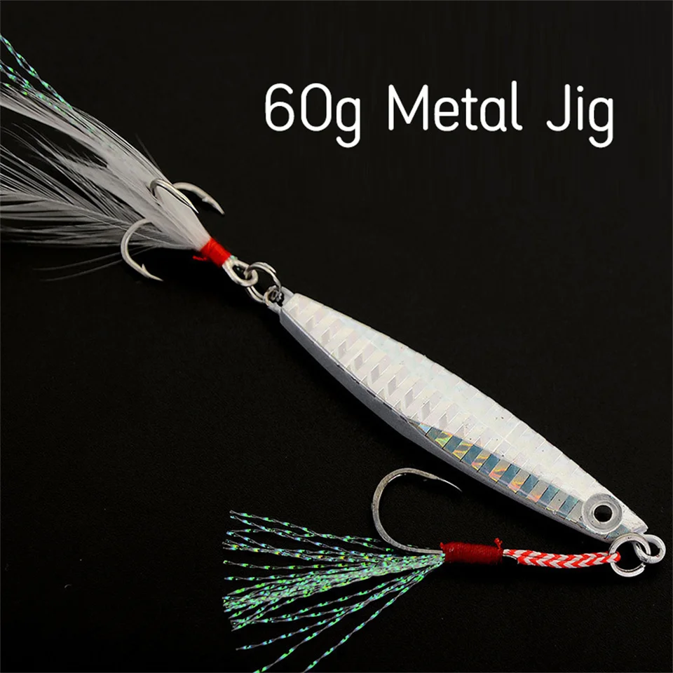 plantilla de metal jigging 60g vista frontal