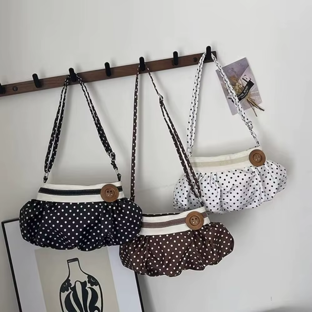Bolso Casual de Hombro con Puntos y Botones Madera – Correa Ajustable - imagen 3