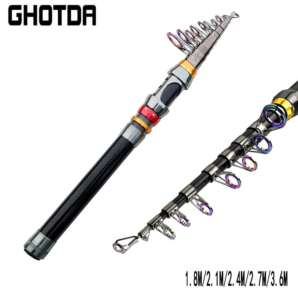Caña Telescópica Carbono Surfcasting Extensible 1,8-3,6m Ultraligera - imagen 5