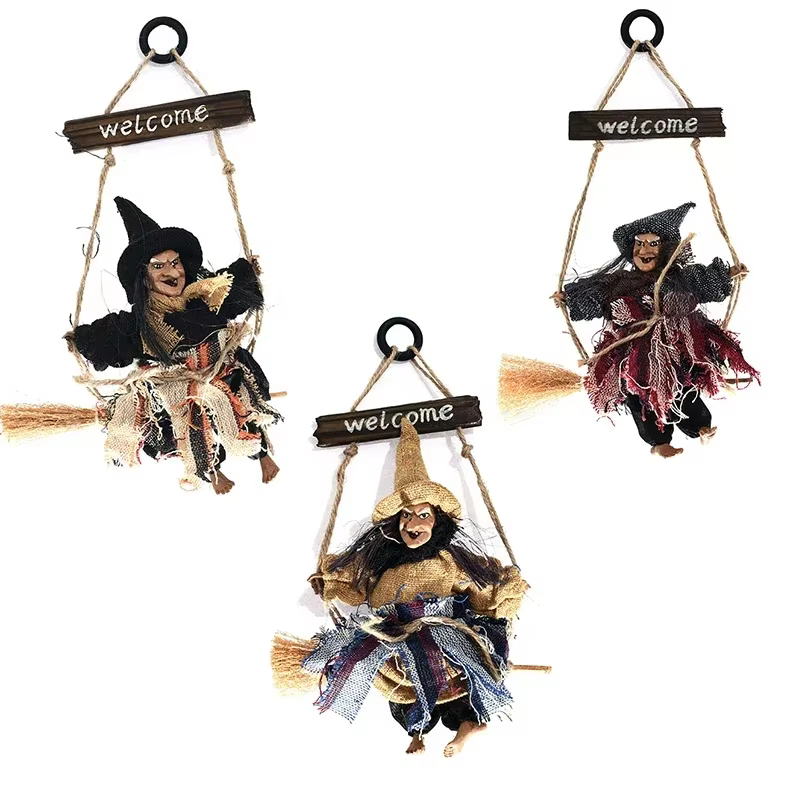Muñeca Bruja Voladora Colgante – Decoración Aterradora Halloween