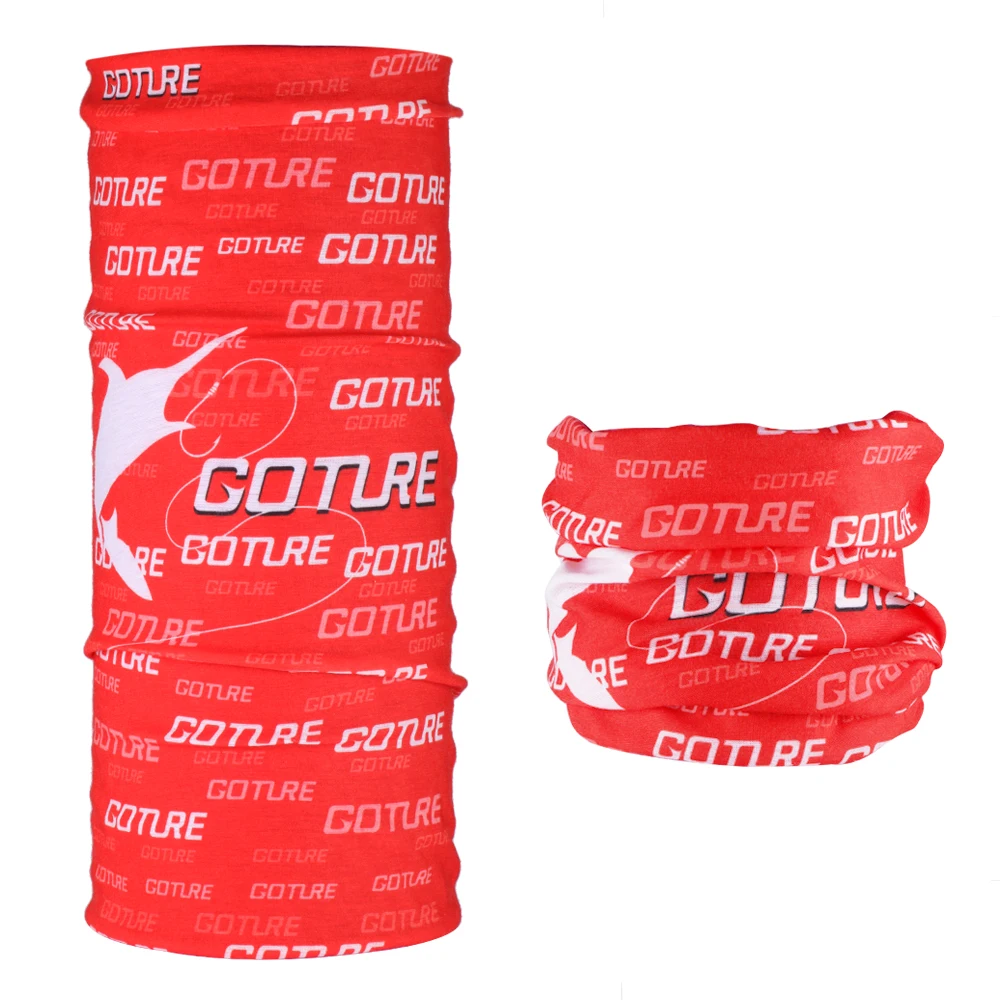 Braga de cuello Goture multifuncional roja sin costuras UV