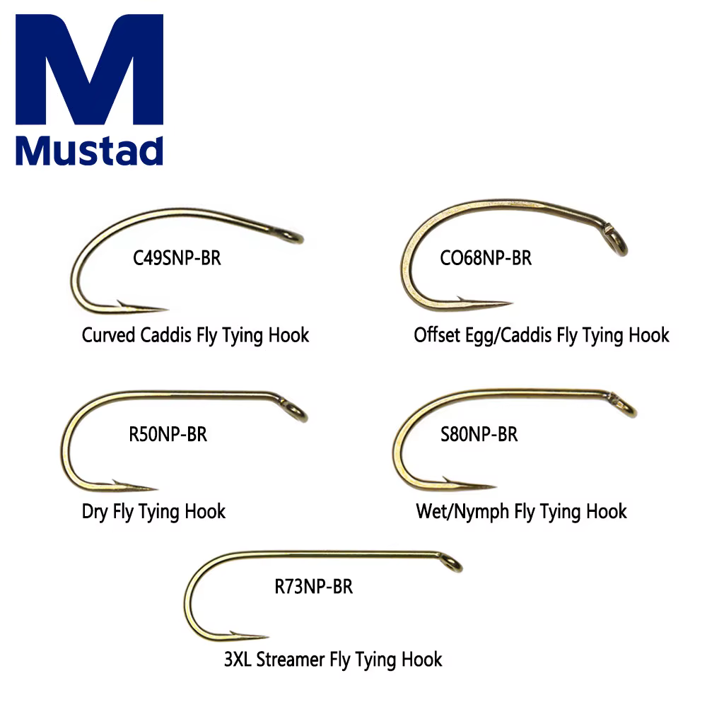 Mustad Gancho para moscas con púas de acero al carbono - ninfa/seca