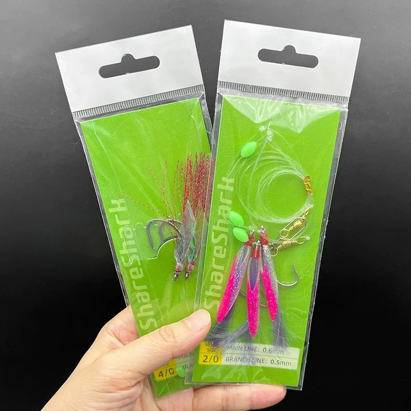 Señuelos Sabiki luminosos para pesca de anguila en agua salada