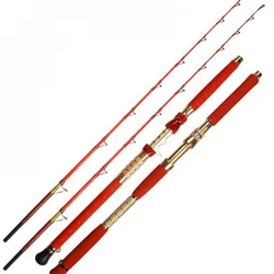Caña de pesca offshore de dos tramos con punta blanda flexible