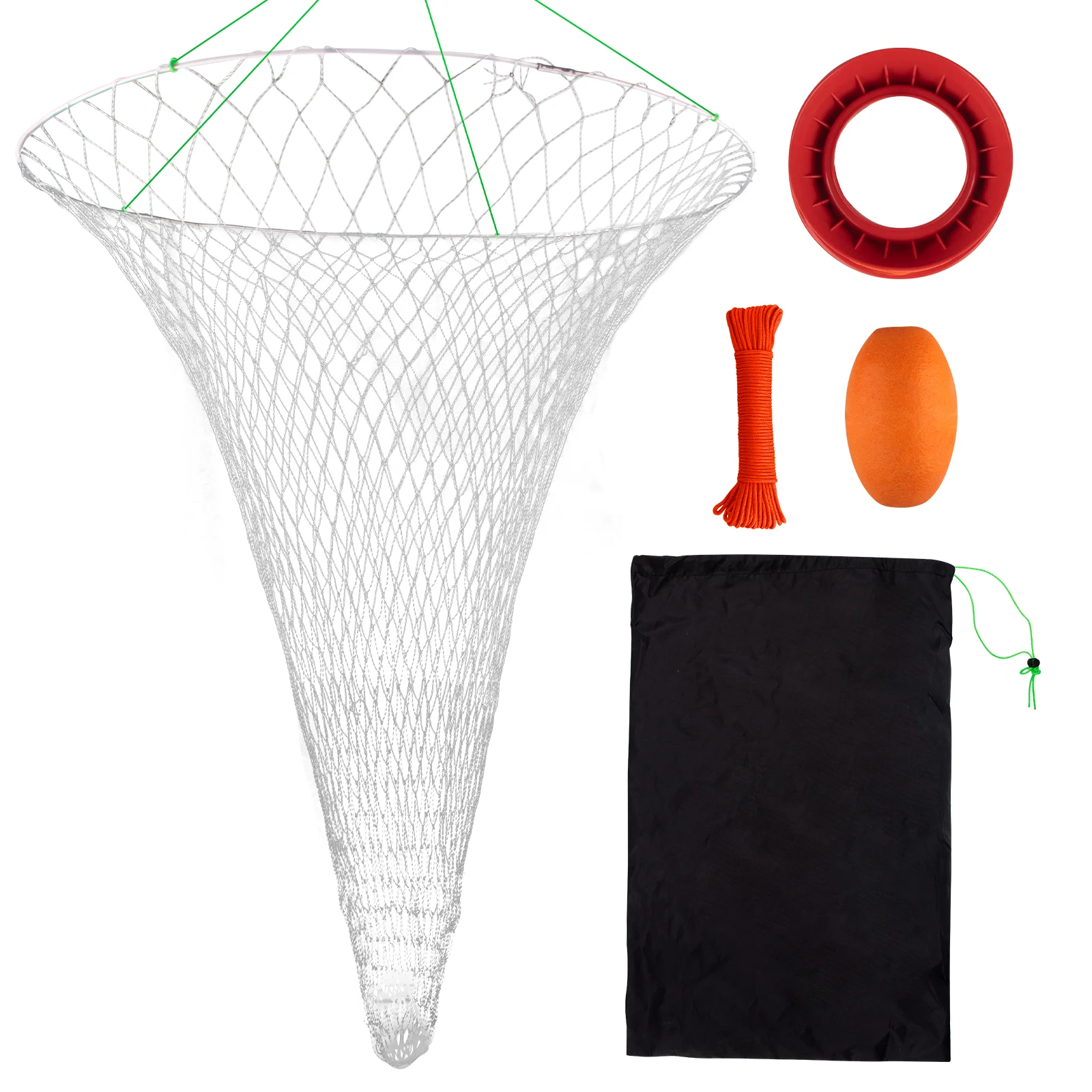 Red plegable Pier con carrete de mano para captura en agua salada y dulce - imagen 2