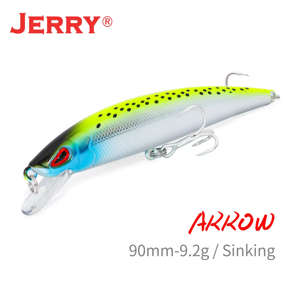 Jerry Flecha Hundimiento Minnow UV Señuelo Lubina Sonajero - imagen 5