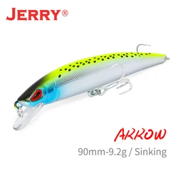 Jerry Flecha Hundimiento Minnow UV Señuelo Lubina Sonajero