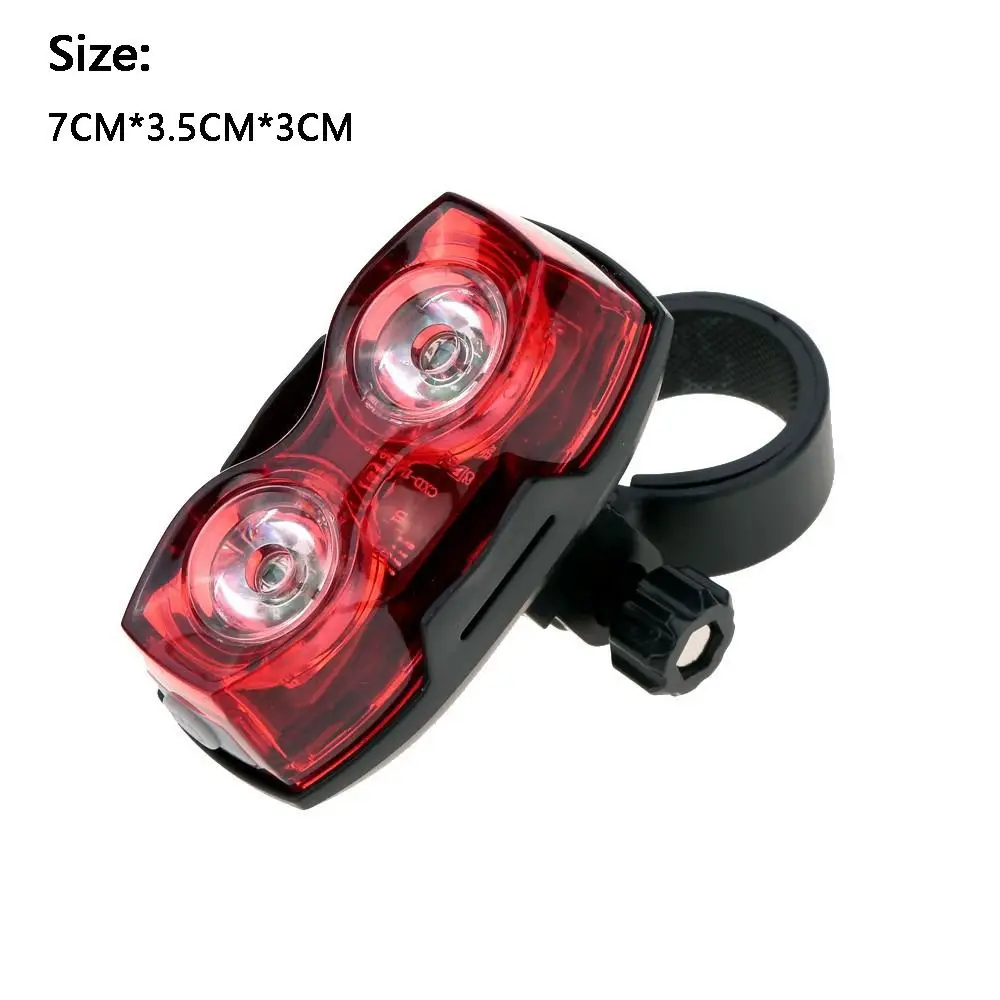 Luz trasera roja de bicicleta negro