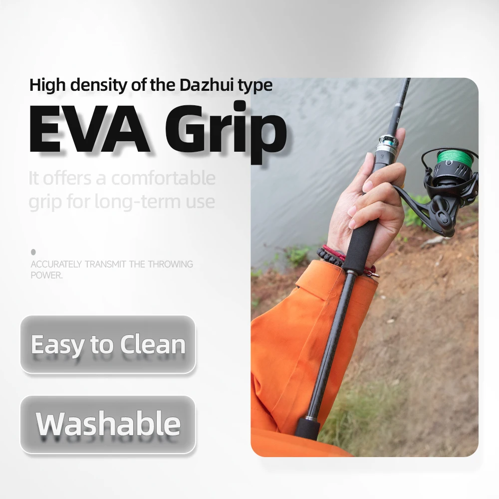 Vista completa de la caña FISHINGFANS RANCY T1100 + M40X
