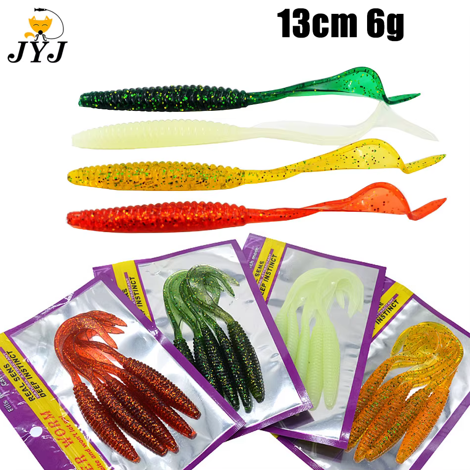 Señuelo blando JYJ larva 13cm – Cola larga para lubina