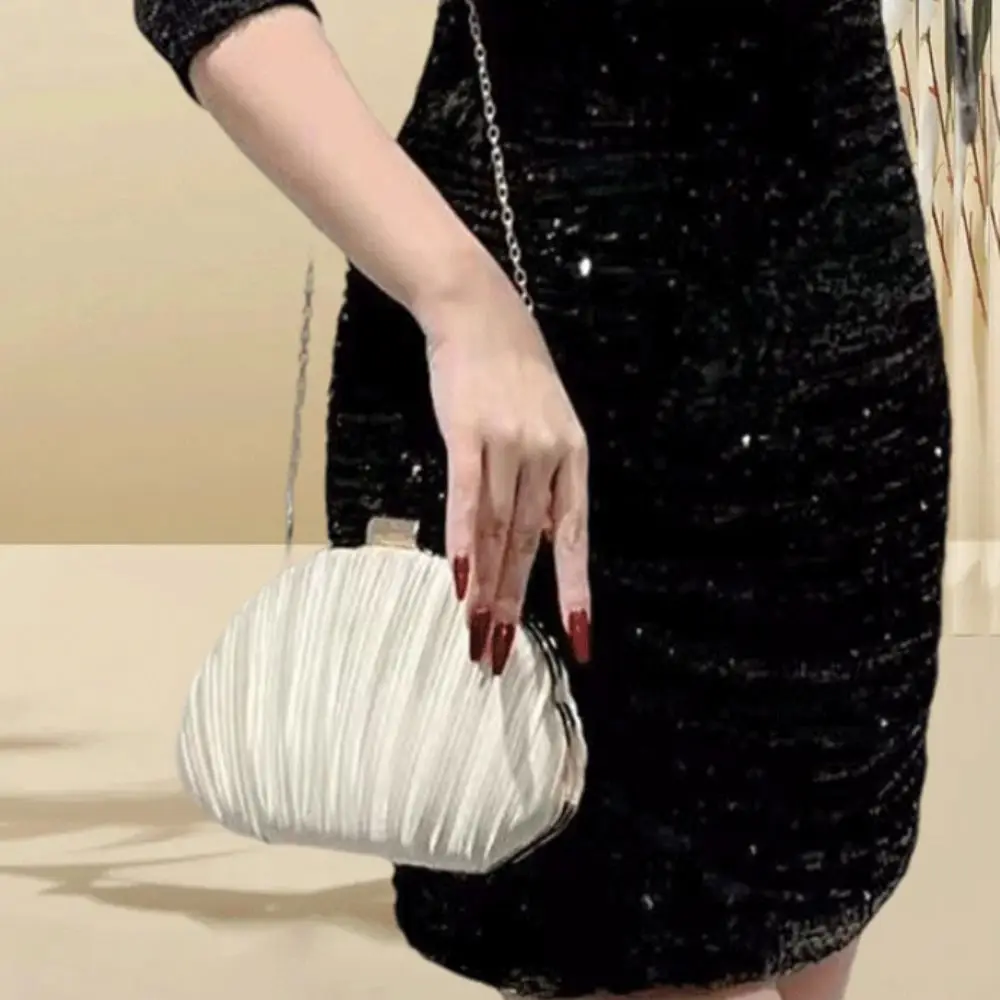 Bolso de noche elegante con correa cruzada, forro de nailon - imagen 3