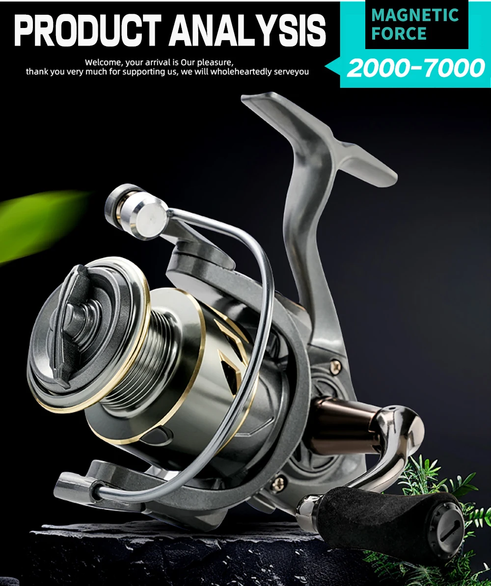 Carrete spinning GHOTDA de metal resistente al agua salada