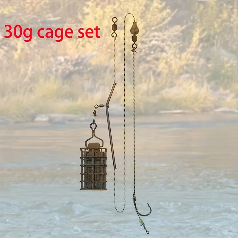 Cestas de cebo para carpas con anzuelo para montaje - imagen 2