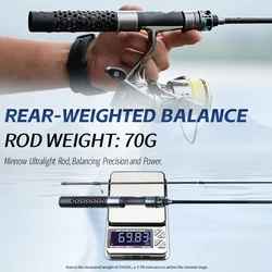 Punta de caña ultraligera sensible Fuji carbono FISHINGFANS para trucha