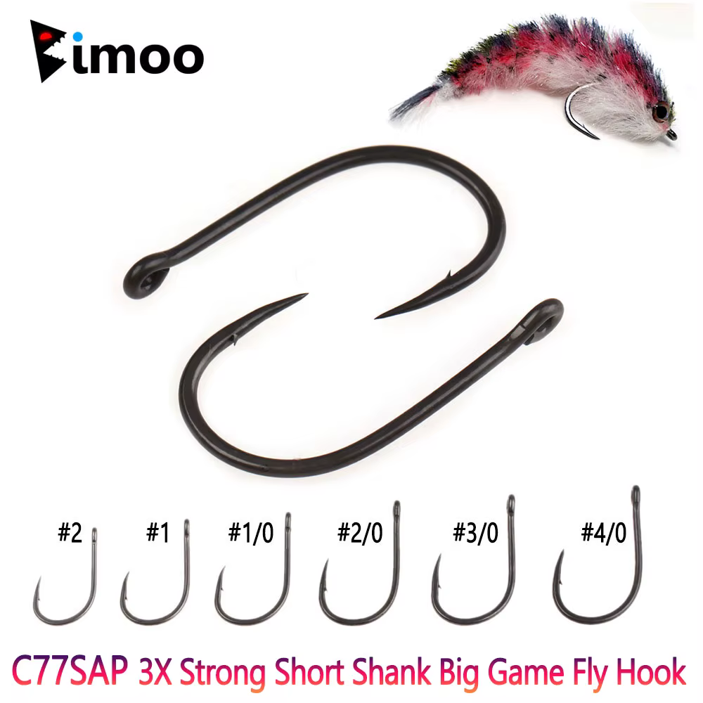 C77SAP anzuelo de mosca 3X fuerte vástago corto – streamer y baitfish - imagen 5