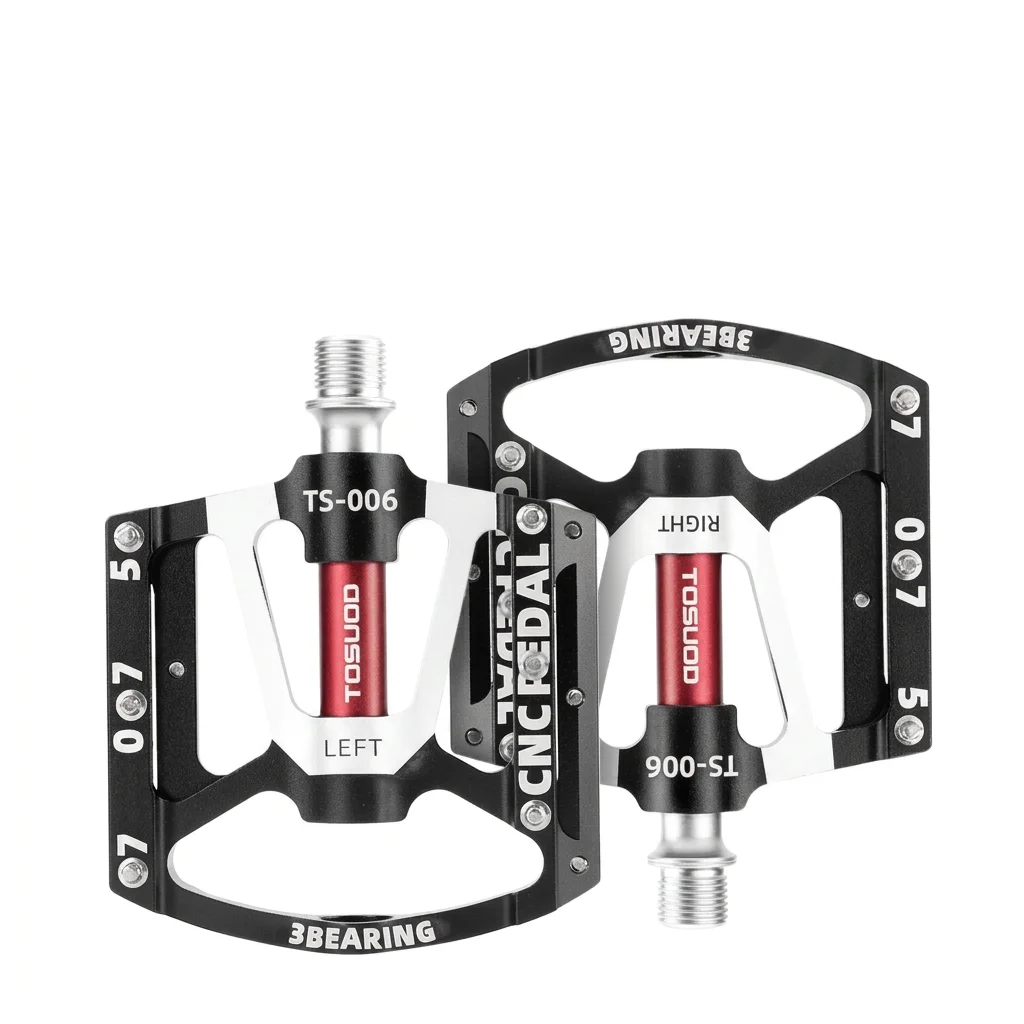 Pedales de bicicleta de fibra de carbono con triple rodamiento - imagen 2