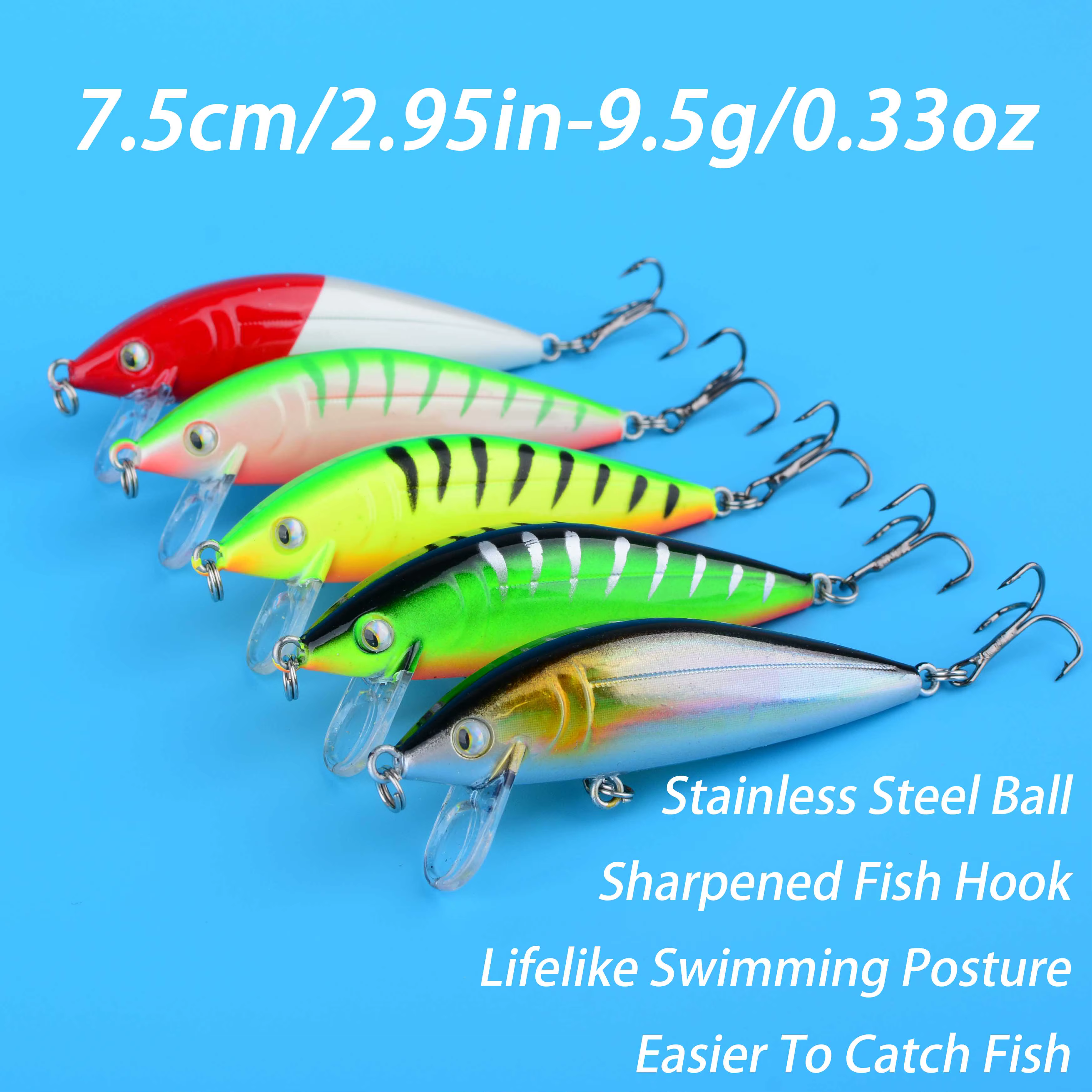 Señuelo CrankFish Minnow Wobbler con ojos 3D – acción realista - imagen 5