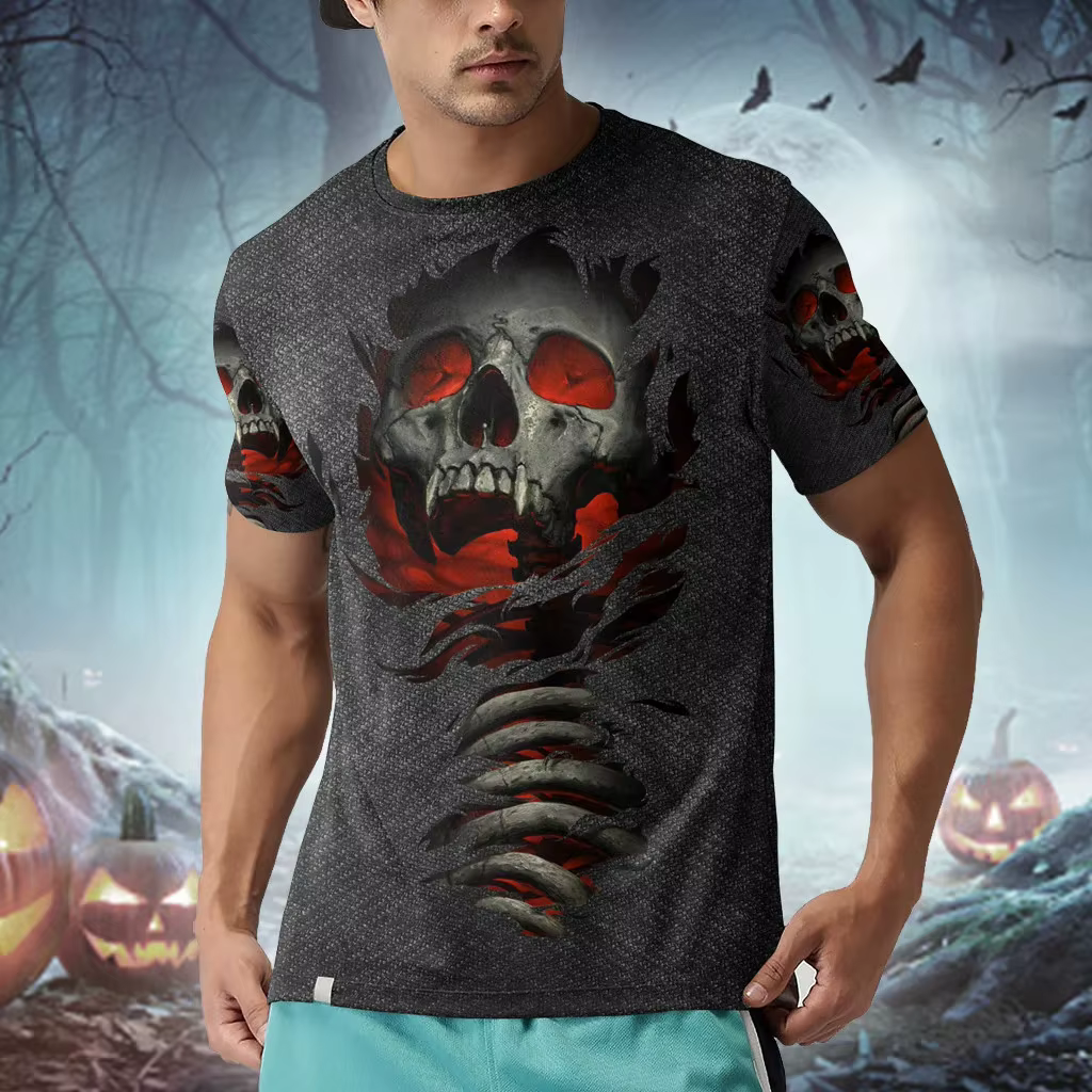 Camiseta Reaper con estampado 3D de calavera Halloween - imagen 3
