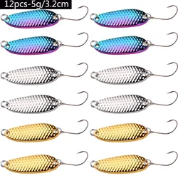 Señuelos cucharilla de metal para trucha – Spinner con lentejuelas
