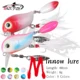 WALK FISH señuelo de superficie minnow con brillo giratorio para lubina