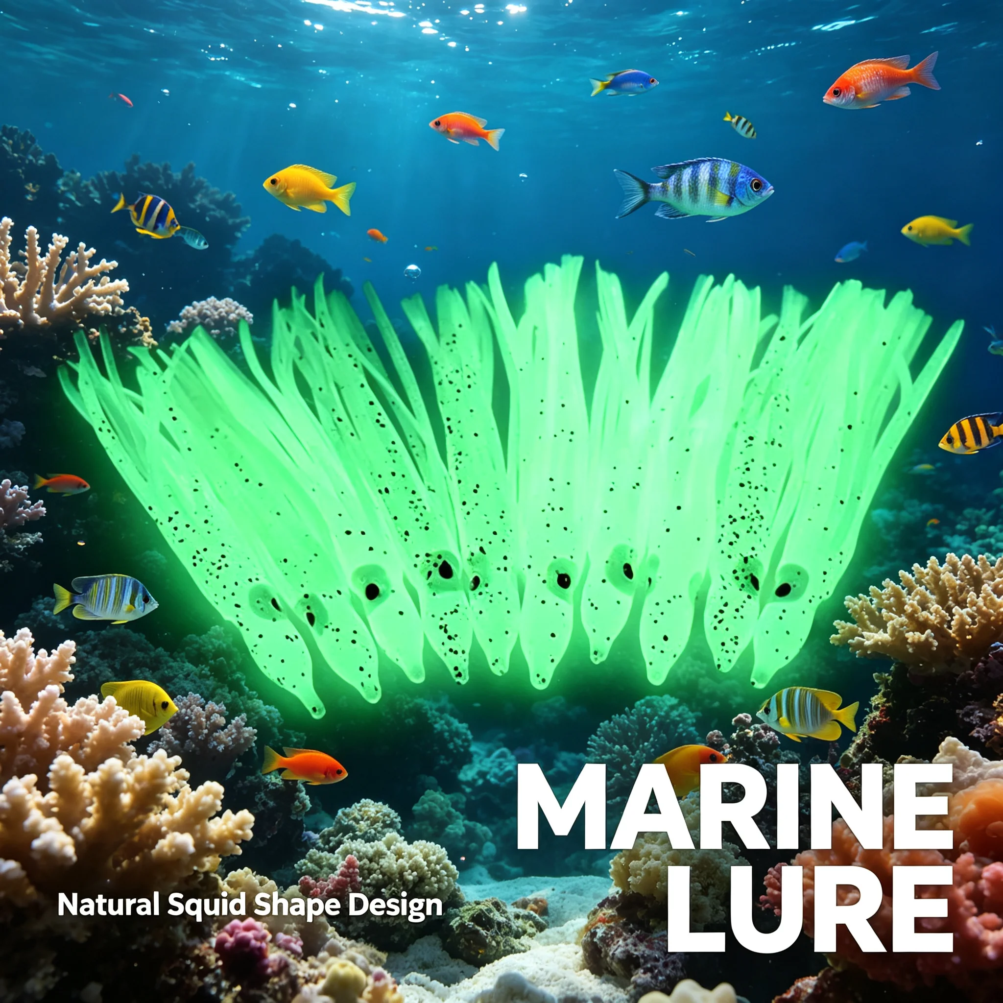Señuelos de calamar de silicona luminosos para pesca en agua salada - imagen 5