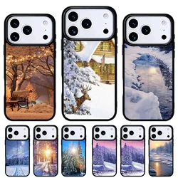 Funda iPhone con diseño paisaje invernal de nieve