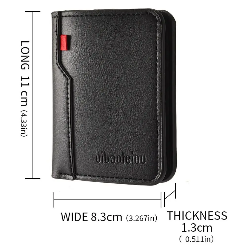 Cartera minimalista para hombre de piel sintética con varios bolsillos - imagen 5