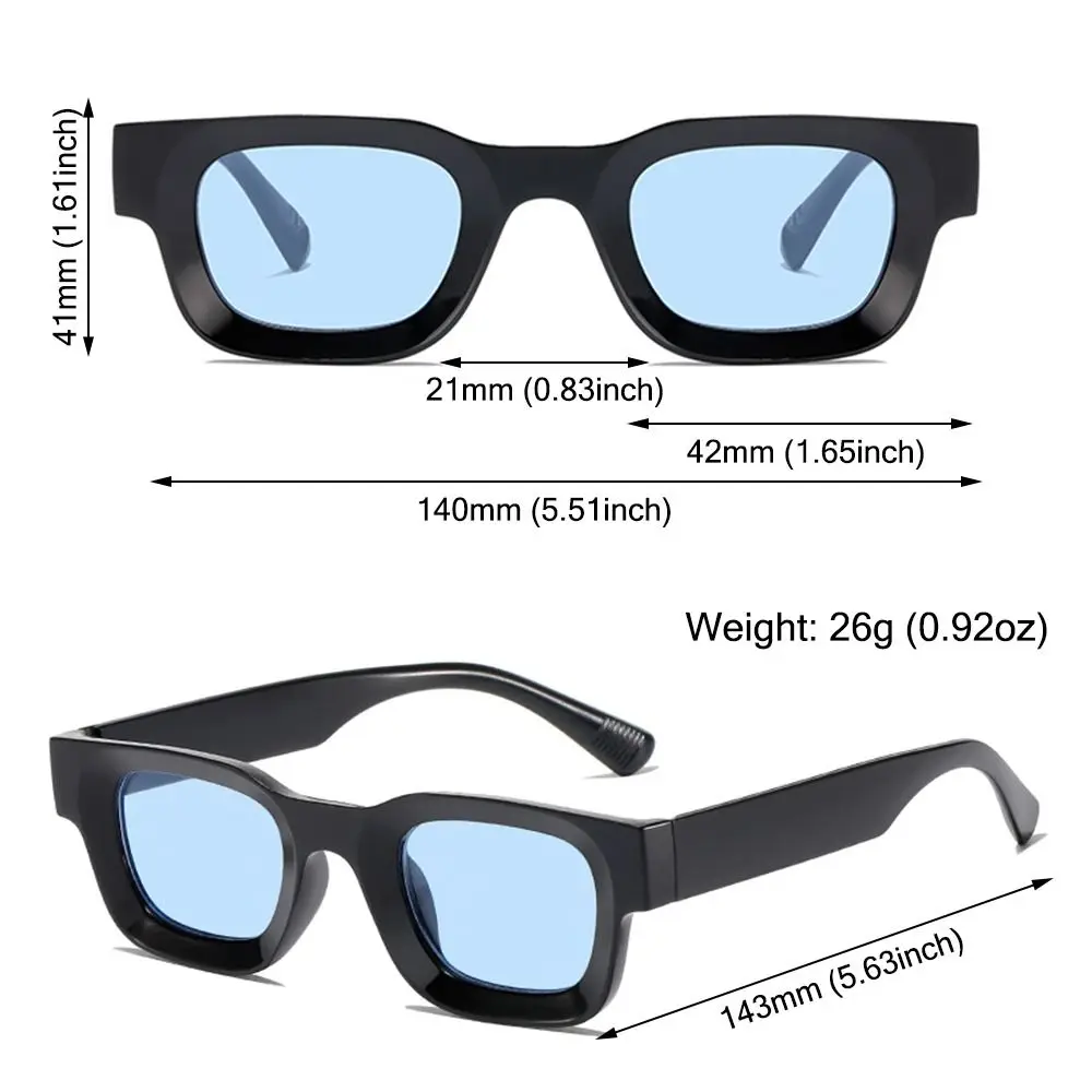 Gafas de sol cuadradas vintage UV400 unisex playa viaje - imagen 5