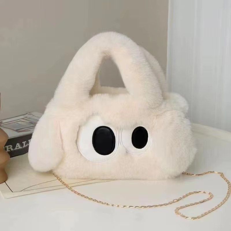 Bolso Bandolera de Peluche con Ojos Grandes para Mujer - imagen 4