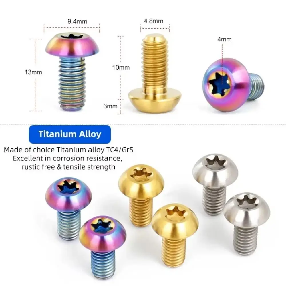 Tornillos de titanio para rotor de freno de disco en distintos acabados