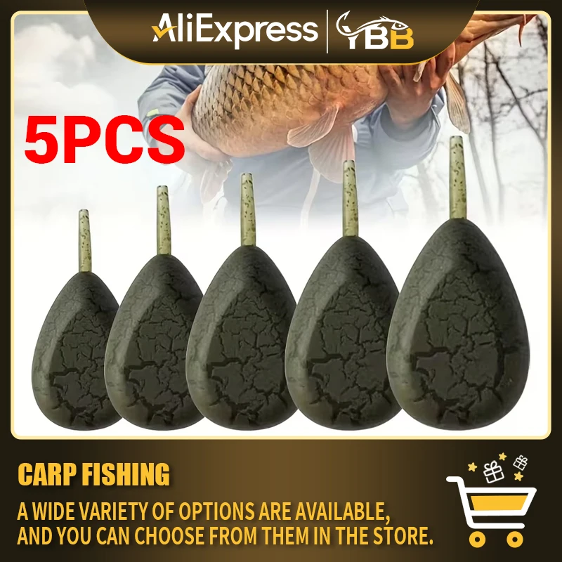 Plomos de carpa camuflaje craquelado anti-enredos para lances largos - imagen 2