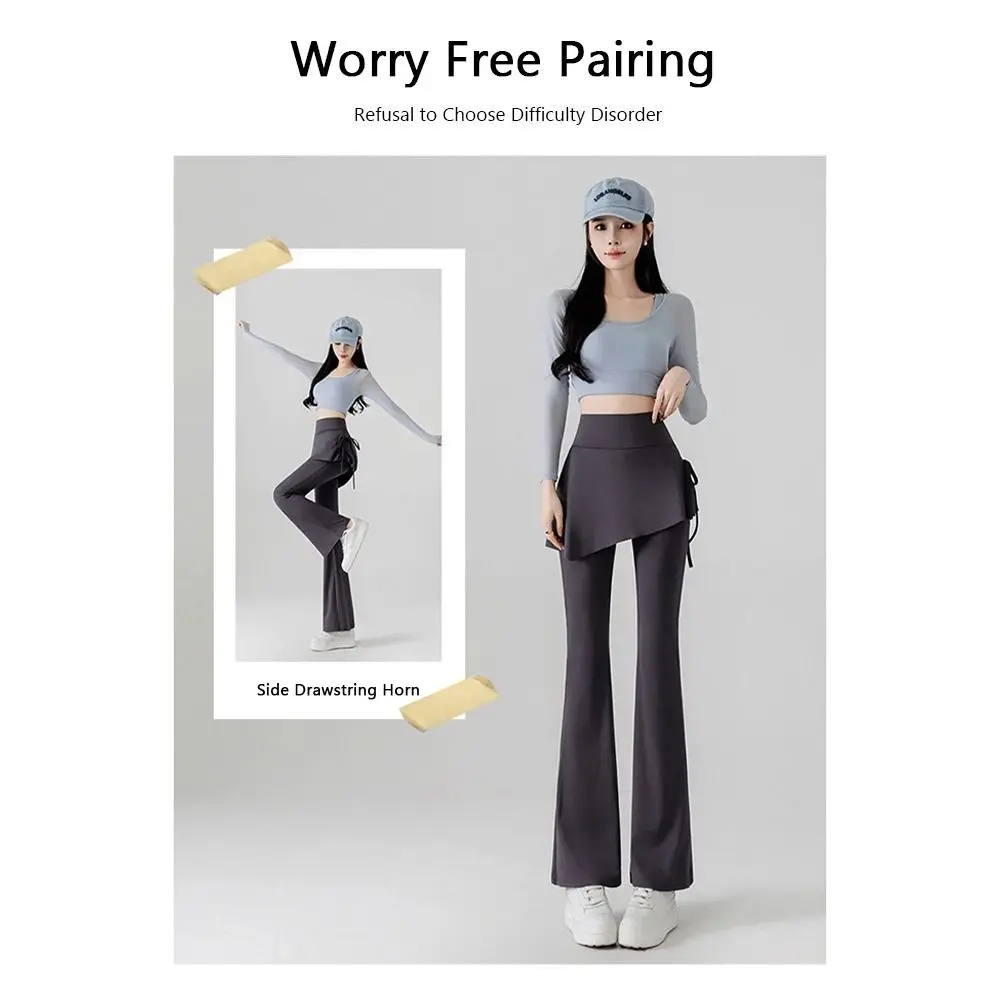 Leggings campana con cordón y control de abdomen tejido nep