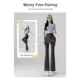 Leggings campana con cordón y control de abdomen tejido nep