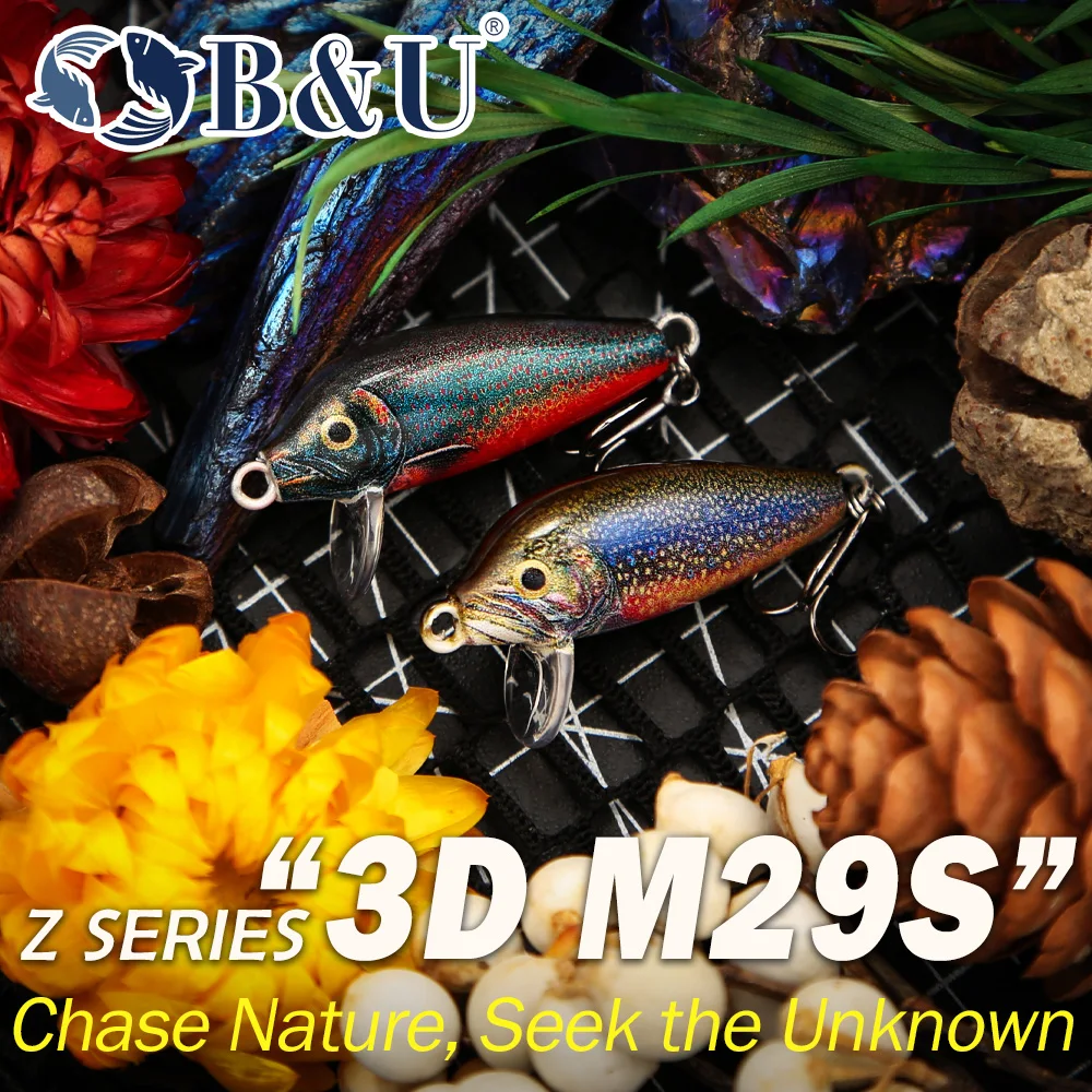 B&U Sinking Minnow para trucha: señuelo duro Jerkbait con anzuelo BKK - imagen 5