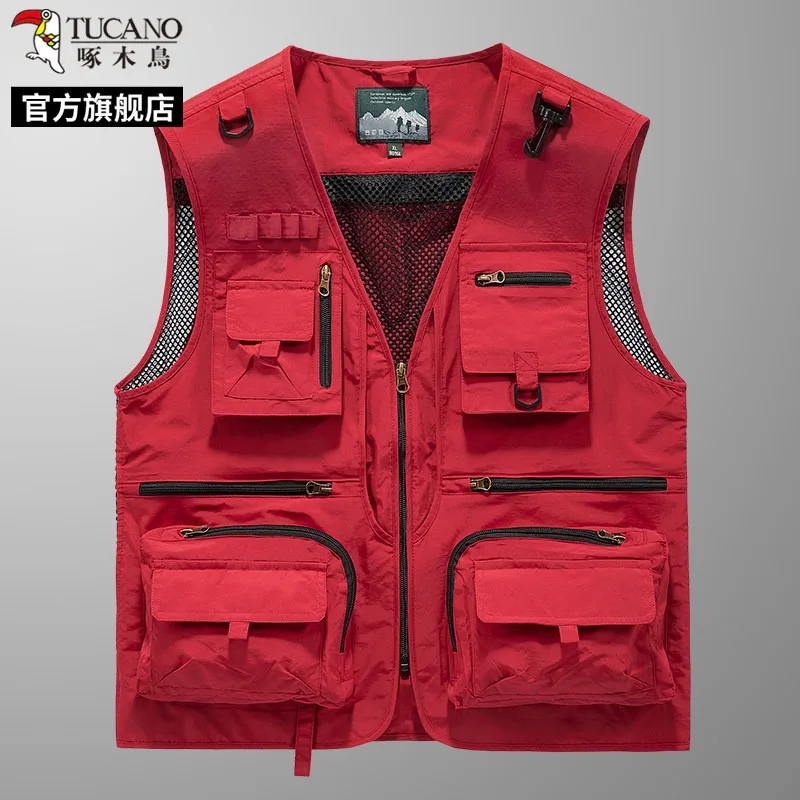 Chaleco táctico de pesca con bolsillos y soporte para fotografía - imagen 3