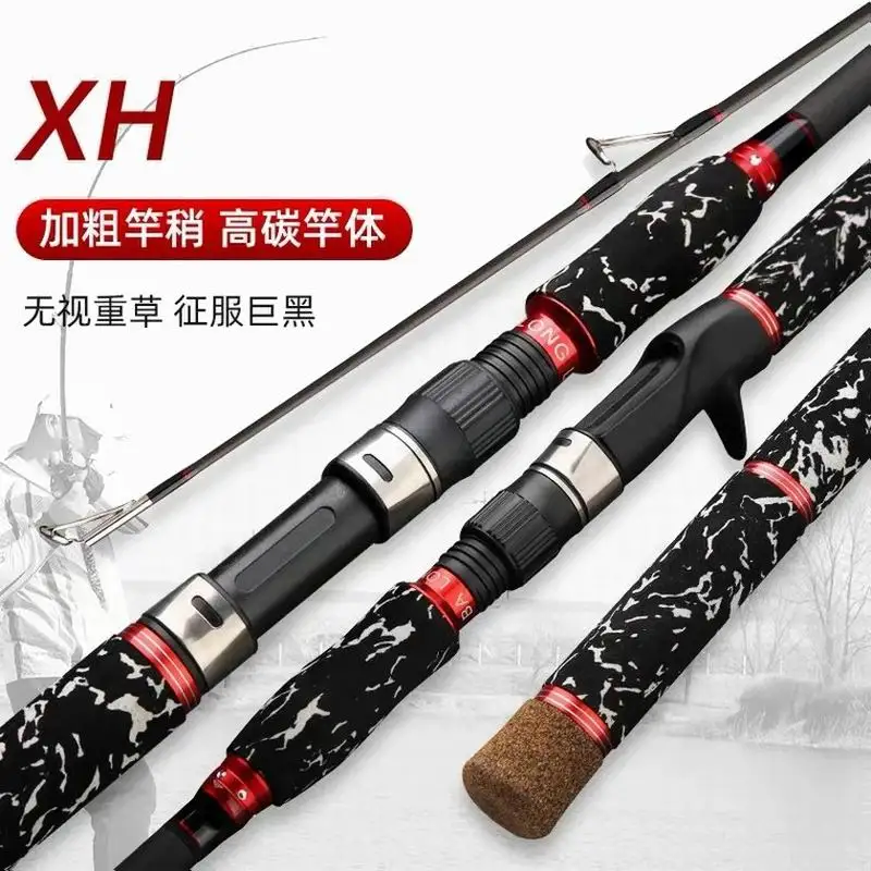 ZZ222A Caña de pescar 2,1 m XH fibra carbono 30-200 g duradera