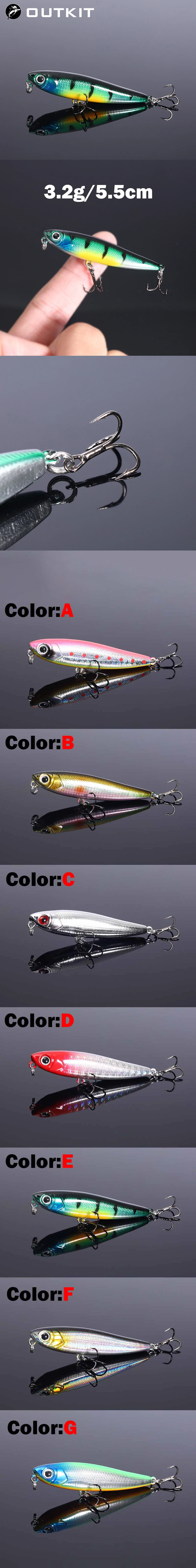Señuelo de pesca flotante Wobbler de 5,5 cm color azul