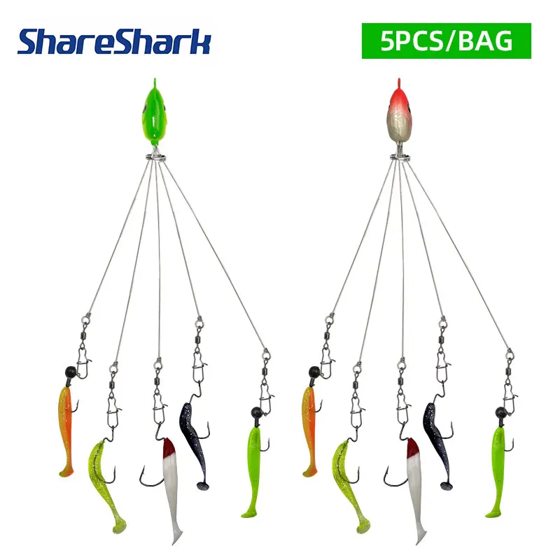 Alabama rig ShareShark con giradores inox y eslabón rápido mar