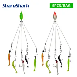 Alabama rig ShareShark con giradores inox y eslabón rápido mar