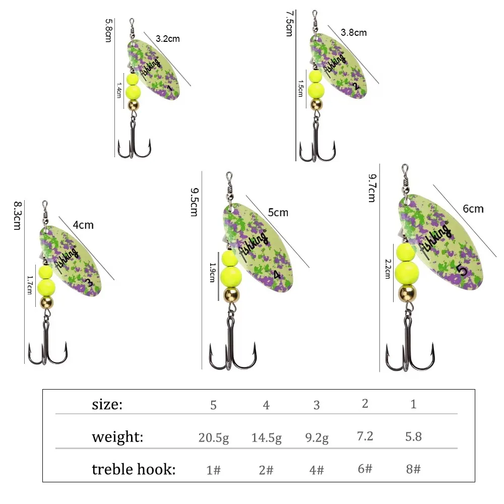 Señuelos Giratorios Metal NGB para Lucio – Anzuelo Triple - imagen 4