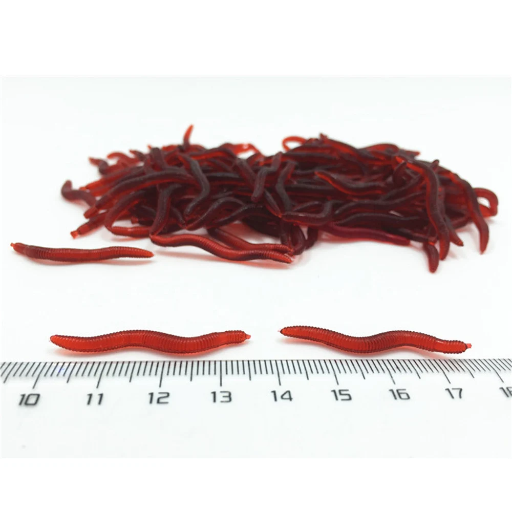 Vinilos de silicona realistas rojos para bass y carpa - imagen 3