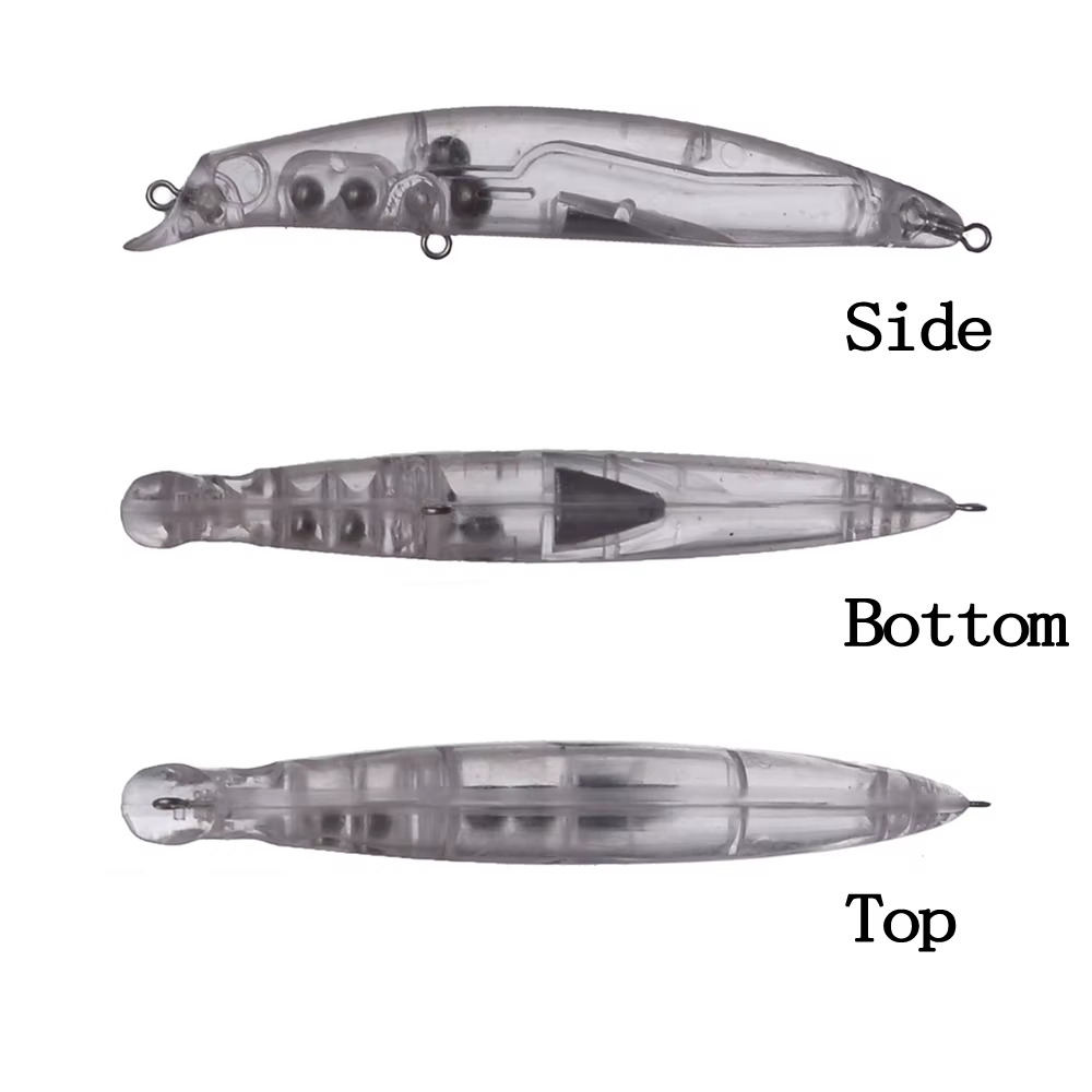 Chan'sHuang Minnow 105mm 12g – Señuelo sonadero blanco sin pintar - imagen 4