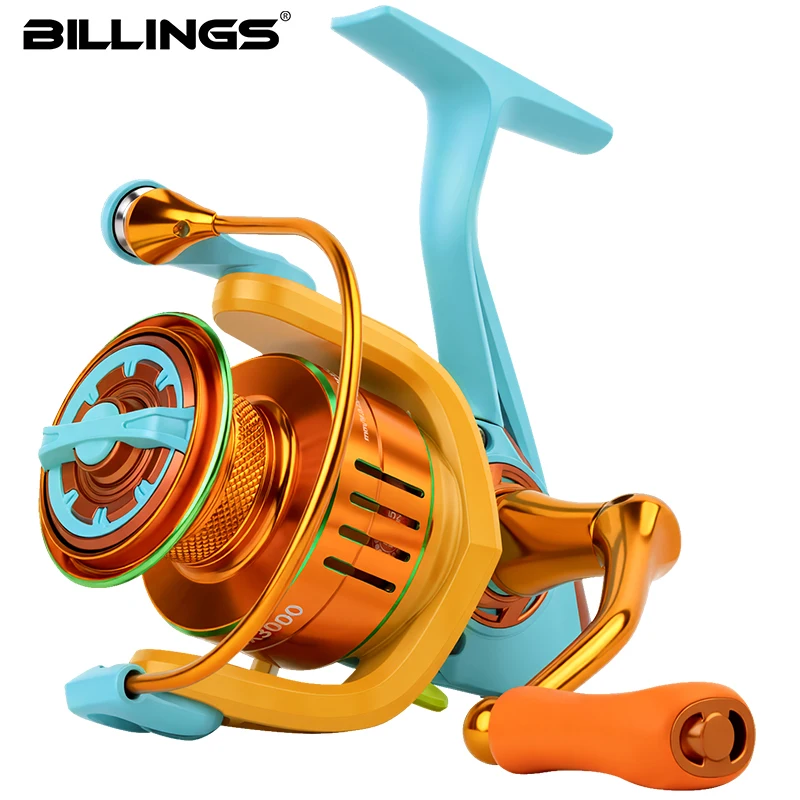 Carrete de pesca Billings con arrastre potente y bobina metálica - imagen 3