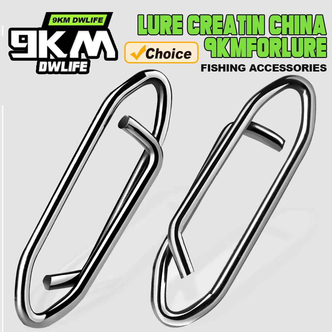 Conector acero inoxidable para señuelos – Clips pesca agua salada y dulce