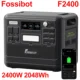FOSSIBOT F2400 estación de alimentación portátil para pesca y camping