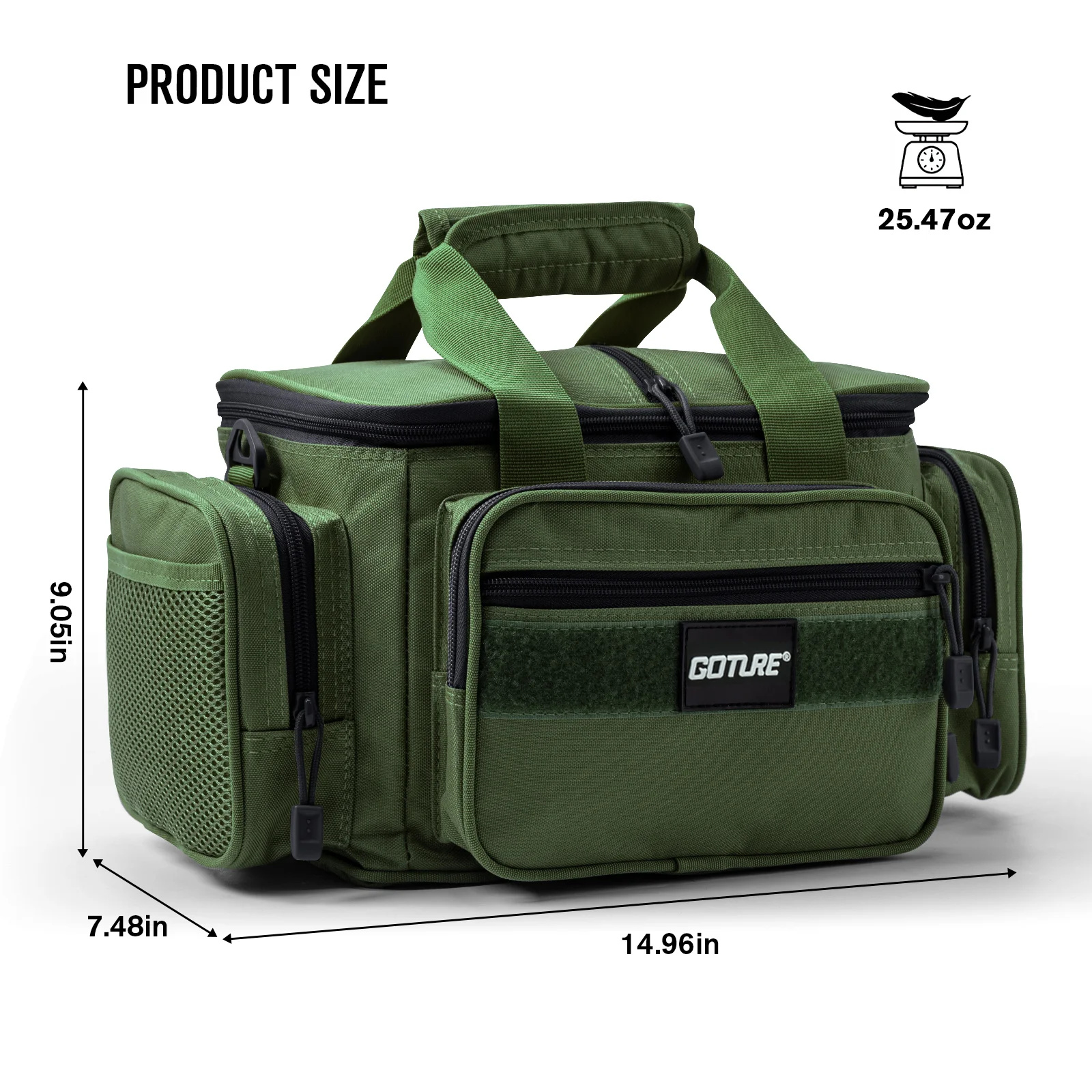 Bolsa de pesca Goture vista frontal