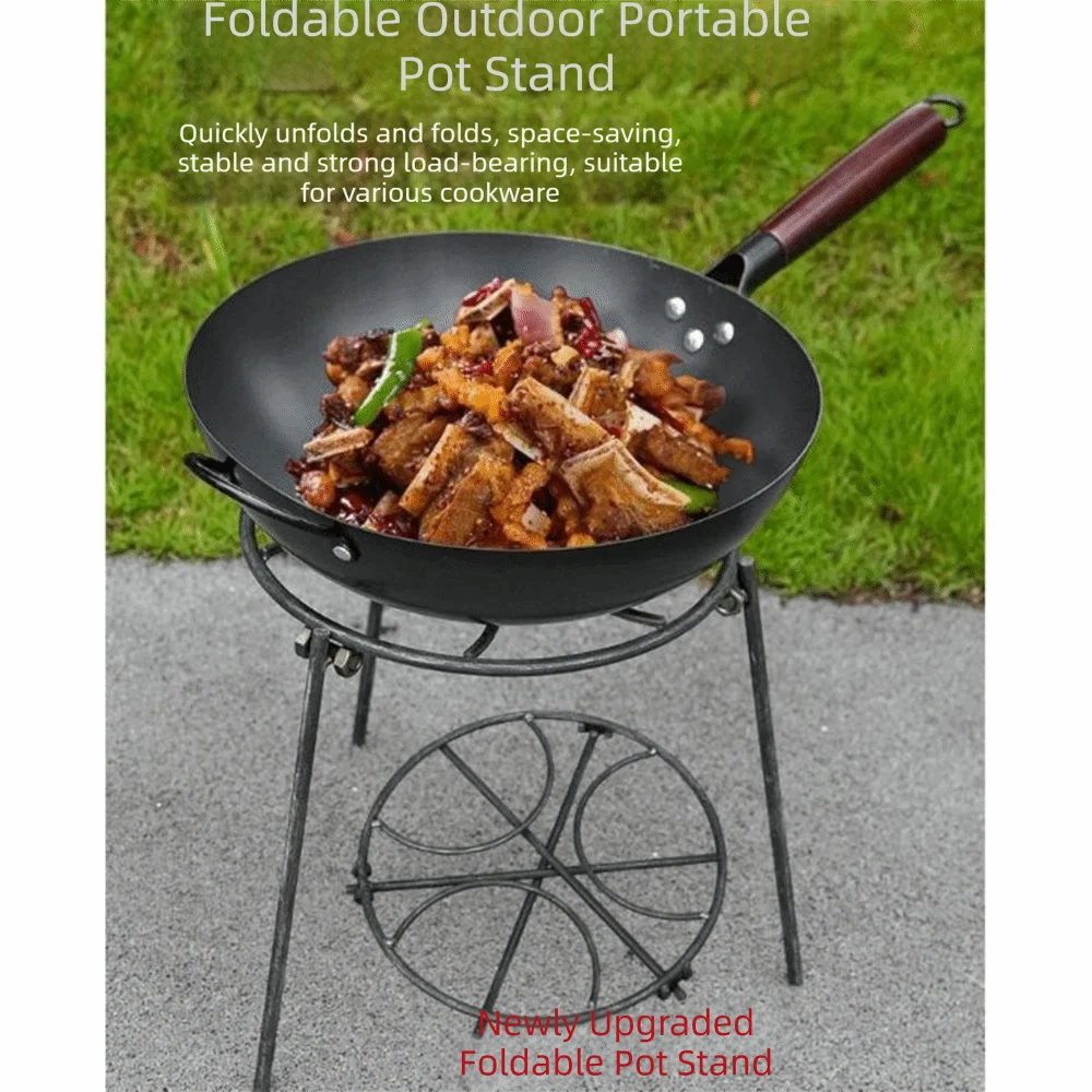 Trípode plegable para fogata y parrilla de camping reforzada - imagen 3